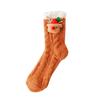 Christmas gift Comfortable Women Santa Claus High socks Cute Coral fleece Stocking Winter Warm