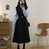 2025 Plus Size Long Sleeve Patchwork Two-Piece Slim-Fit Dress for Women