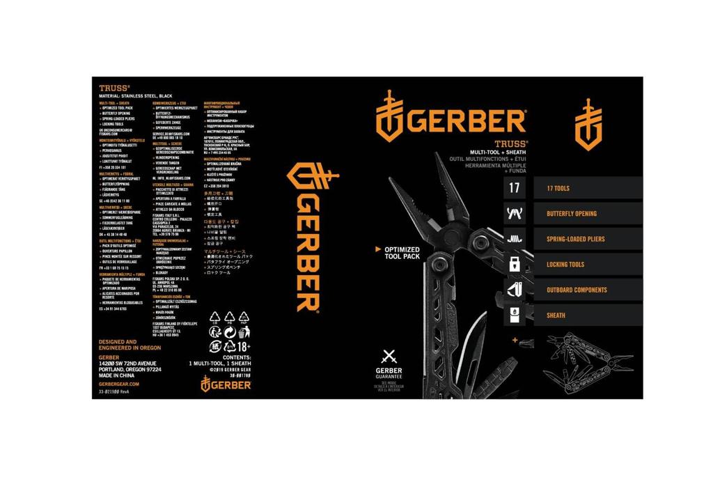 GERBER Truss 1055359 Multi-Tool, Black, (30-001780)