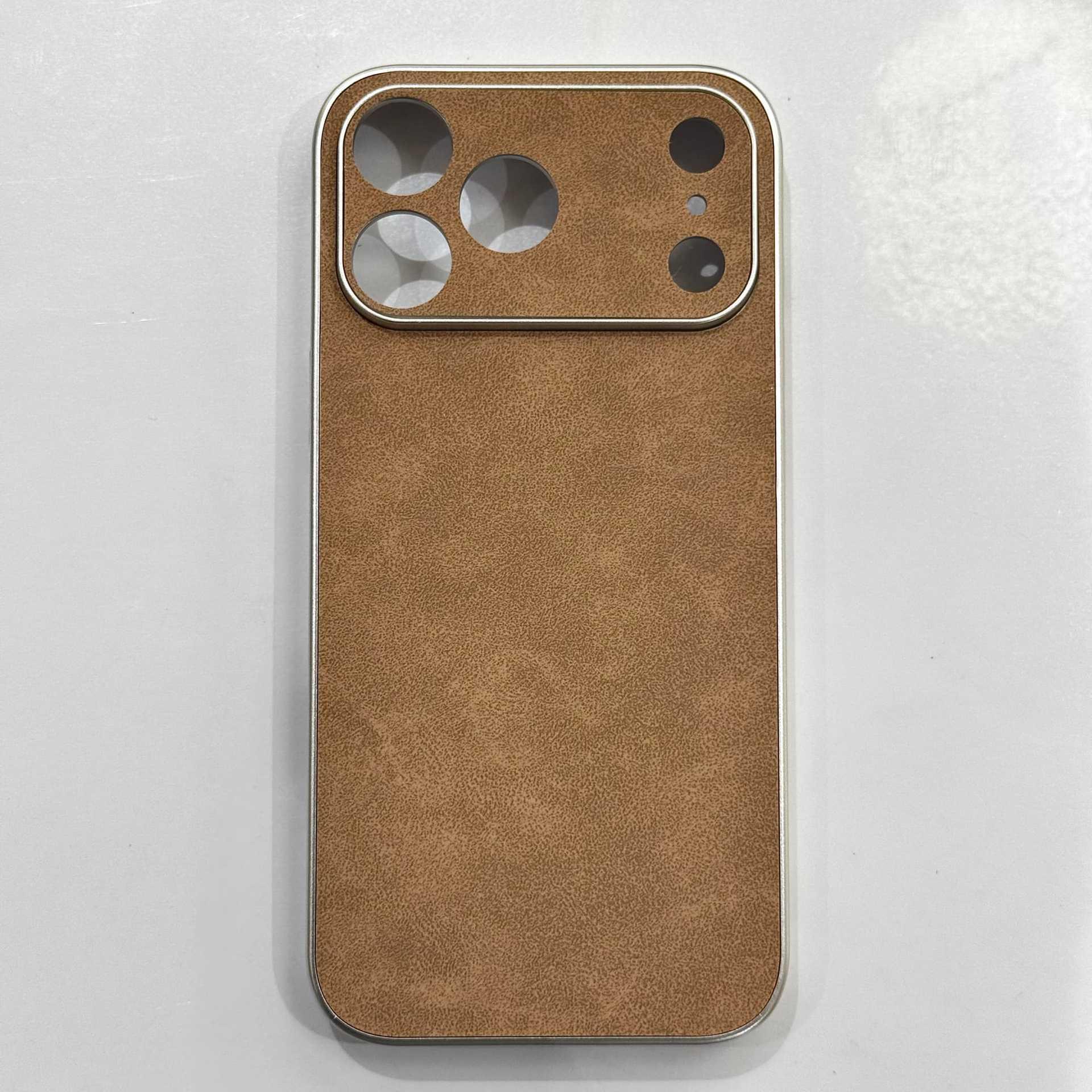 

Simple Wood Grain iPhone 17 Pro Max Magnetic Case with Silver Edge iPhone 17 Pro Max