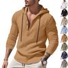 Men's Spring and Autumn Long-sleeved Linen Shirt Hooded Bottoming Shirt Casual T-shirt Sweater Men