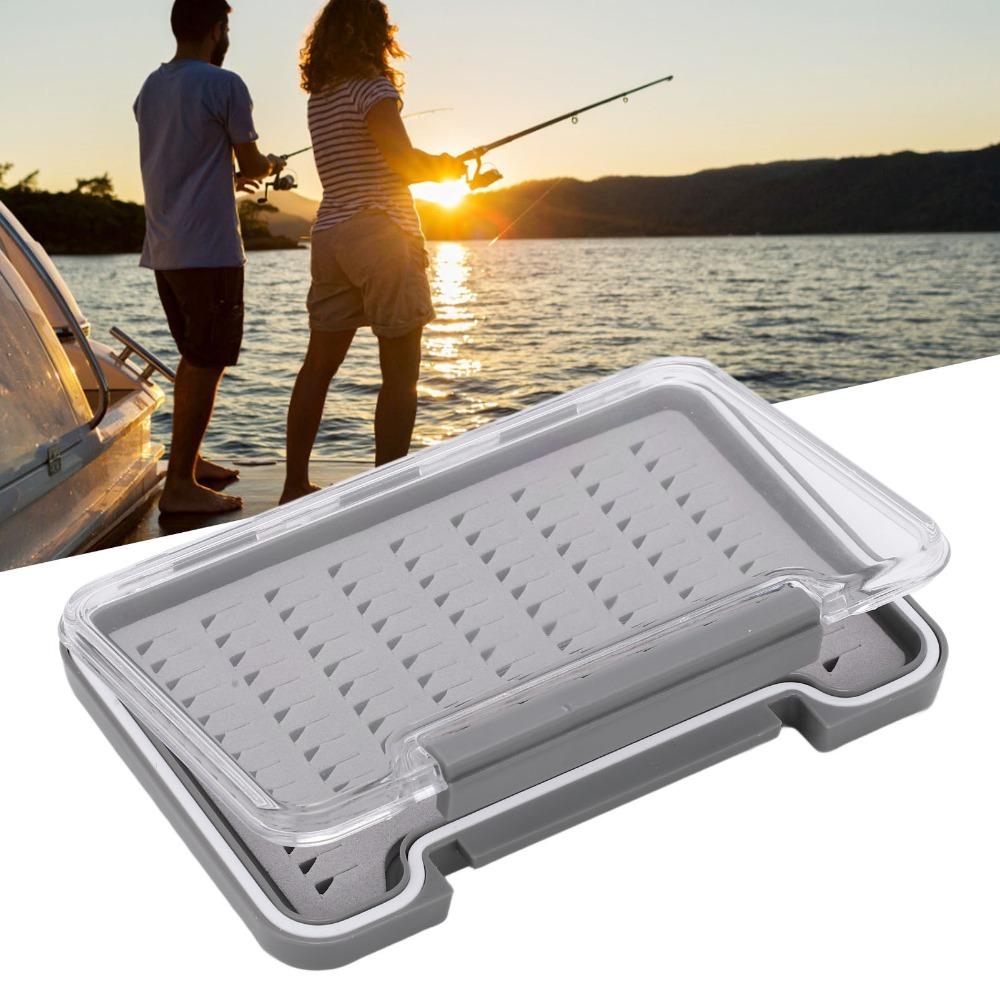 

with Clear Lid Fly Fishing Box with Foam Insert Tackle Box for Fishing Lovers Triangular Hole