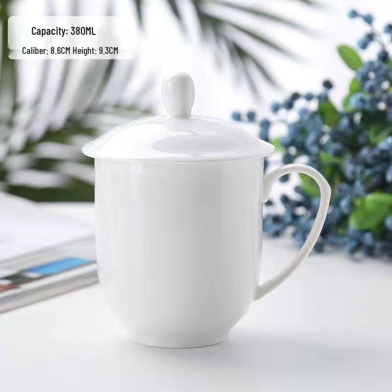 Ceramic Coffee Mug with Lid and Handle