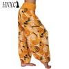HNXC 15 Culori Pantaloni Lungi Casual Elastici Talie Mărime Mare Imprimeu Drept Largi Pantaloni Lungi Haren