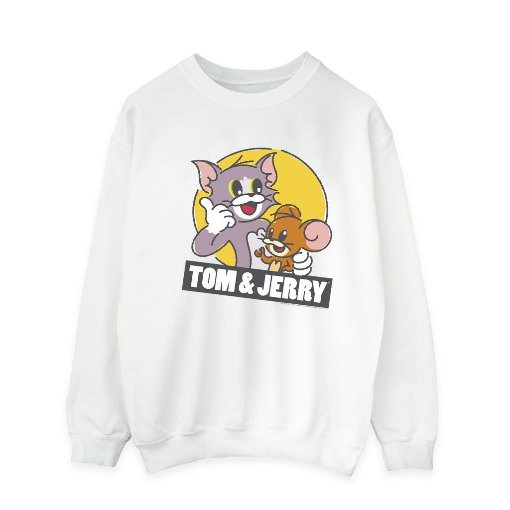 Tom And Jerry Mens Sketch Logo Sweatshirt