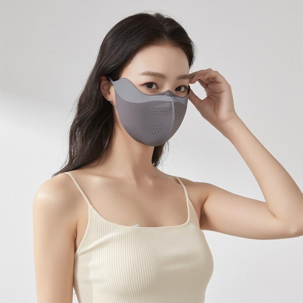 Washable Ice Silk Mask Anti-UV Anti-sun Mask New Sunscreen Mask  Outdoor Sports