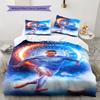 Foden Blue Glory Bettwäsche Steppdecke Set Bettbezug Kissenbezug Heimdekoration Geburtstagsgeschenk (1 Bettbezug + 2 Kissenbezüge, ohne Füllung)