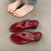 Flip-flops Summer New Temperament Elegant Outside Wearing Purple Skirt Sandals Women