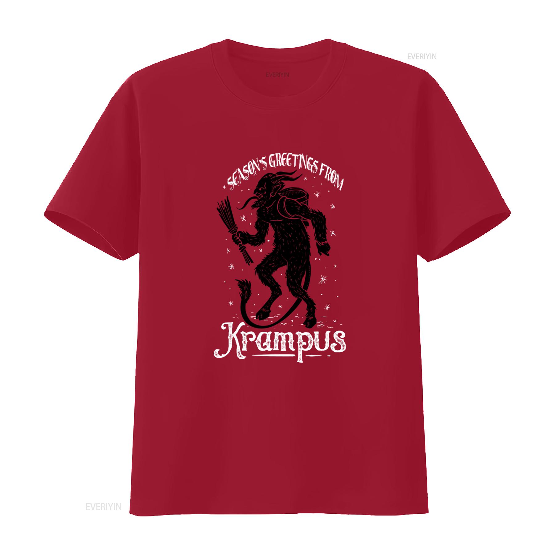 

Krampus Ugly Christmas Holiday Sweater Style T Shirt vintage Washed Versatile designer clothes homme graphic Slightly Casual S