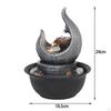Indoor Water Fountain Waterfall Meditation with LED Lights Portable USB Tabletop Fountains for Desk
