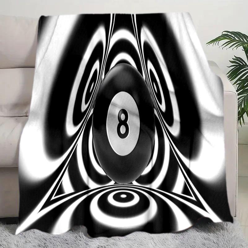 Billiards Plush Blanket Soft Comfortable All Seasons Perfect Sofa Office Nap Travel Birthday Gift Christmas Present