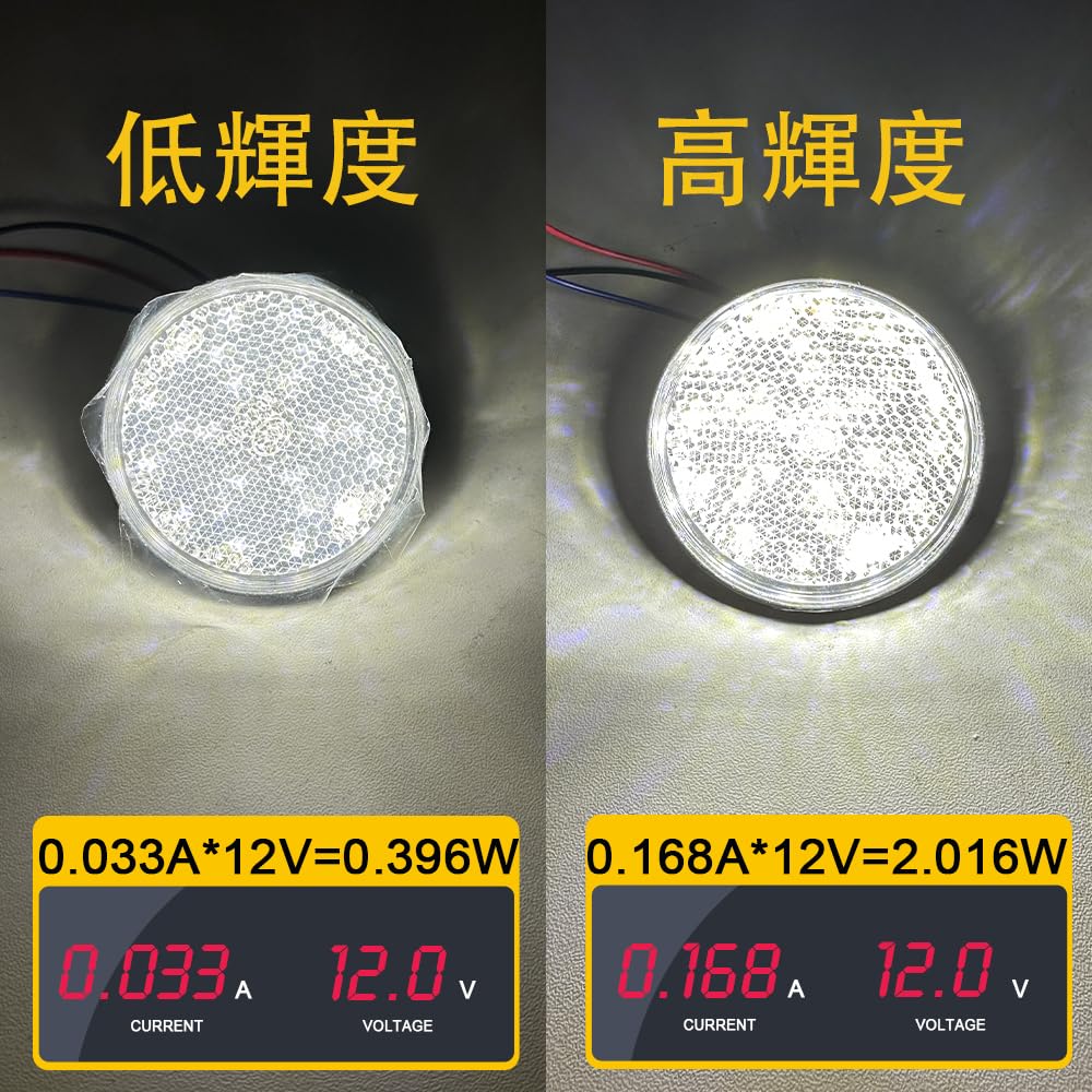 LED Reflector 12V Reflector Round Trailer Side Marker Rear Marker