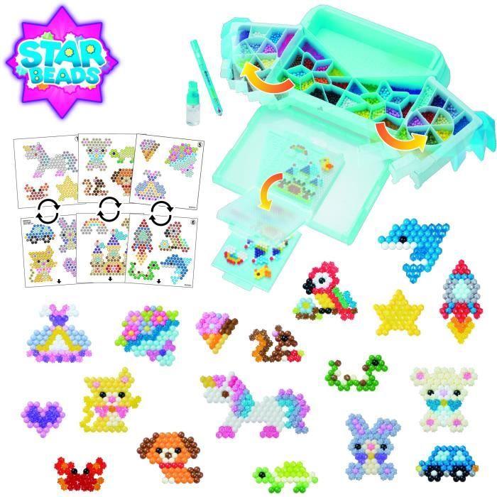 Aquabeads Mon grand atelier de création, 1500 perles de différentes formes et couleurs, perles qui collent avec de l'eau, 31775, Dès