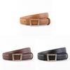 Genuine Leather Cowhide Waist Belt With Alloy Buckle For Casual Office Style