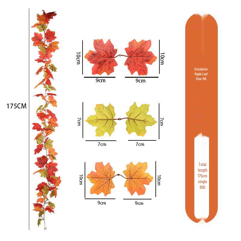 Autumn Maple Leaf Vine Decoration for Harvest Festival & Halloween