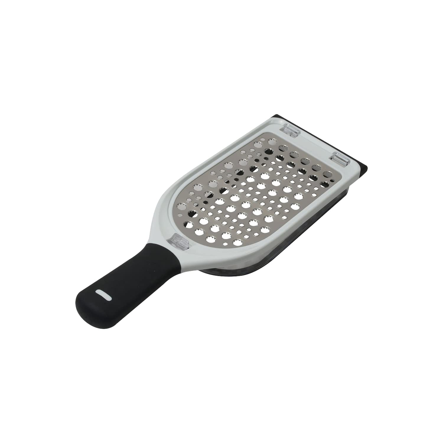 PEARL METAL Daikon Radish Fluffy with Container and Simple Use Grater, Double-Sided, Fine/Coarse Grater, Grater, Stopper, CC-1604 чёрный