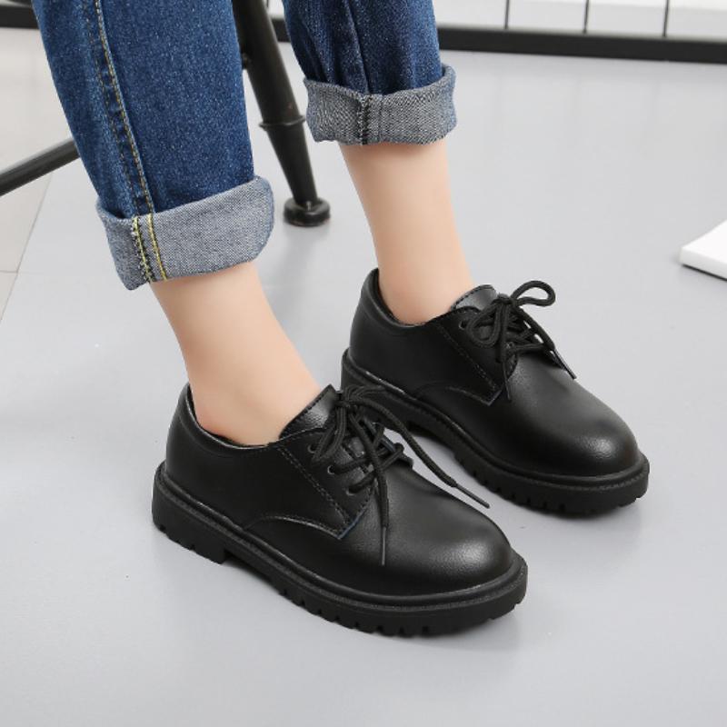 Pantofi de piele pentru băieți, versiune coreeană de primăvară și toamnă, stil britanic pentru băieți, talpă moale, liceu mediu, pantofi de performanță pentru studenți