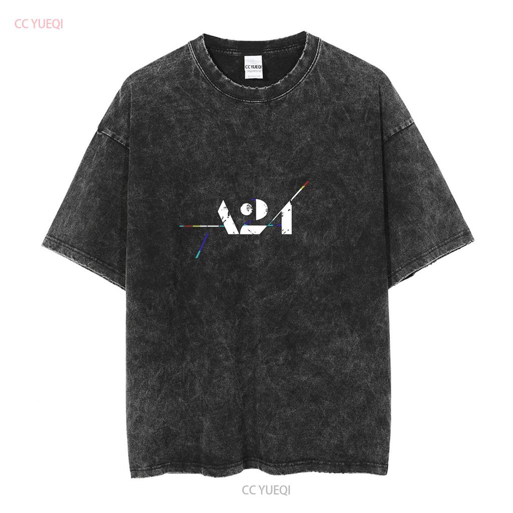 Great Unique A24 Text Art Retro Lovers T shirt CS1496 long or short sleeves vintage Washed streetwear Versatile