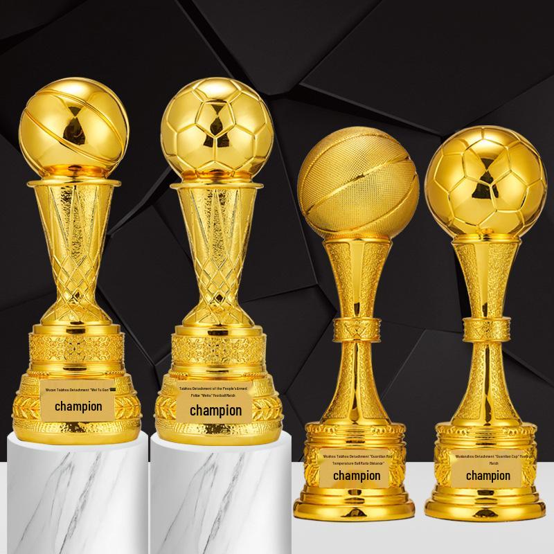 Golden Ball Trophy: World Cup Basketball & Football MVP Championship Honor