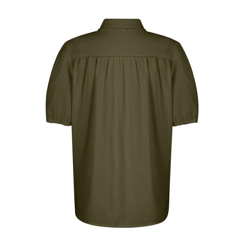 Women's Fashion Summer Button-Down Shirt Short Sleeve V Neck Cotton Formal Casual Women's Top Shirt