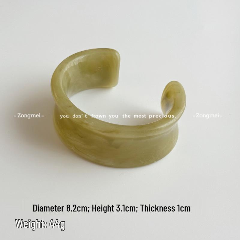 Korean Minimalist Acrylic Marble Pattern Vintage Bracelet for Women