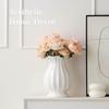 White Ceramic Vase,Flower Vases for Bouquet, Unique Vases for Farmhouse Living Room Cabinet Table Centerpieces Wedding Decor