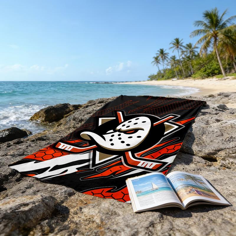 1pc Football Team (51) Beach Towel, Beach and Seaside Swimming Pool Equipment, Fashion Pattern, Rectangular, Travel Essentials