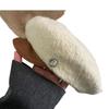 High-grade Wool Pu Soft Leather Splicing Newsboy Hat British Versatile Retro Octagonal Hat Versatile Painter Hat
