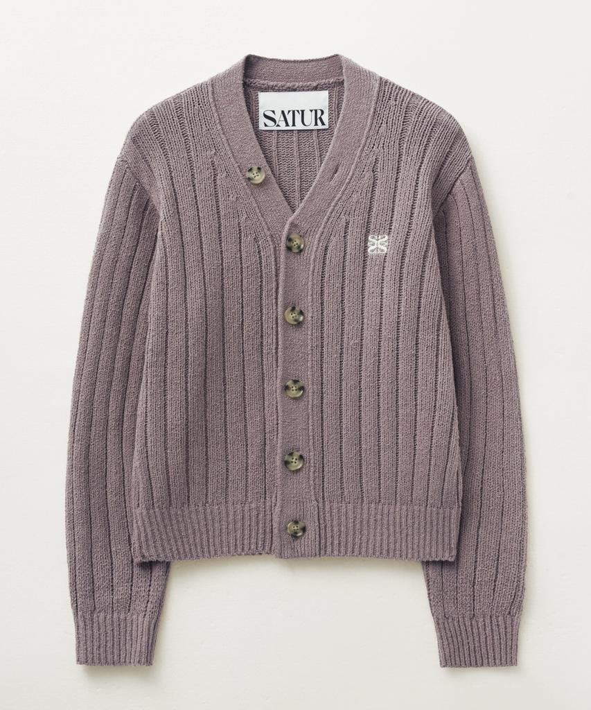 Seteo Faro Oversized Boucle Cardigan Vintage Purple (Type C)
