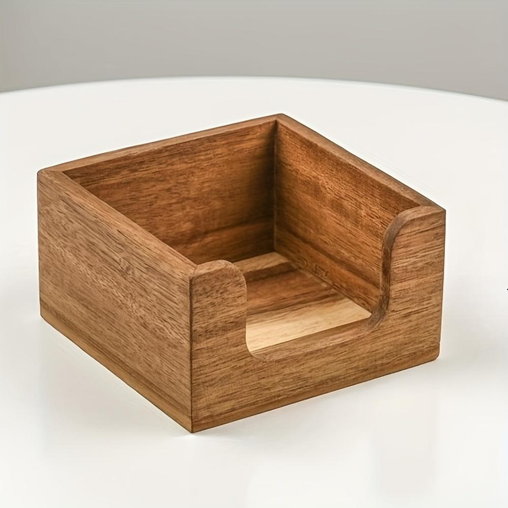 

1PC Wooden Post-it Holder, Desk Sticker Dispenser, Desk Accessories, Self-adhesive Sticky Note Book Holder.