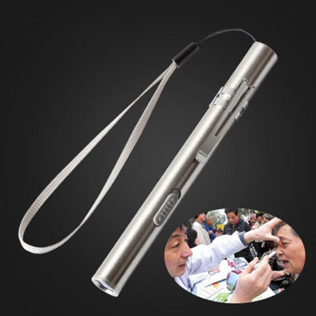 Gelbe Stiftlampe Taschenlampe 60LM Helligkeit USB Wiederaufladbar Edelstahl Krankenschwester Stiftlampe mit