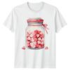 Hearts In Jar Valentine?s Day Men?s T-Shirt Women?s Tee Graphic Unisex Top