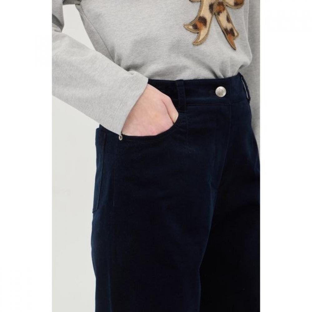 Benetton Solid Velvet Wide Pants Bapt60561