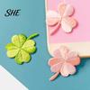 Fashion Patch Sticker Embroidered Patch, Four Leaf Clovers Iron-on Self Adhesive Embroidery Applique Appliques, DIY Clothing for Clothes Bags