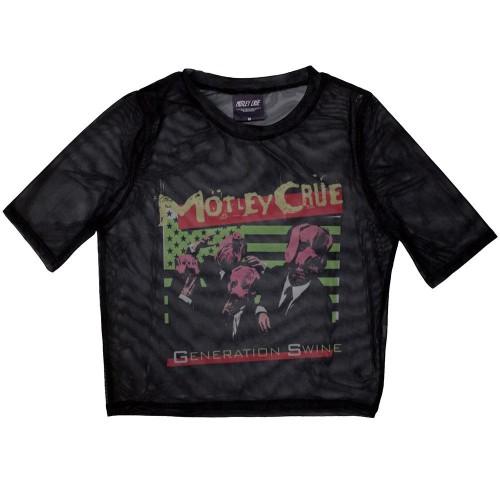 Motley Crue Feminino/Feminino Geração Suína Malha Crop Top