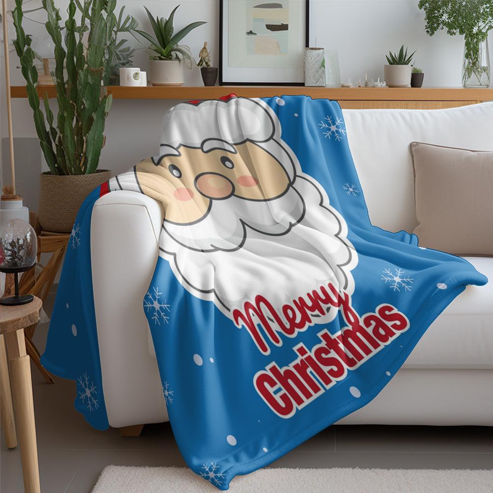 TU Cozy Christmas Throw Blanket Soft Flannel Fleece Warm Holiday Decor Festive Gift Winter Comfort Plush Bedspread