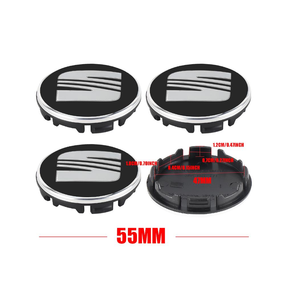 

4PCS Car Emblem Wheel Center Hub Cap Rim Refit Badge Cover For Seat Cupra Ateca Leon lbiza 6f FR Mk1 Mk2 Mk3 5f 1p Toledo Arona