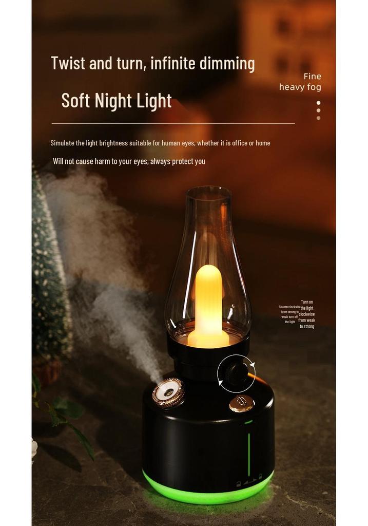 USB Time Lamp & Humidifier: LED Seven-Color Night Light, Creative Handheld Atmosphere Light for Outdoors