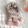 Winter thickened velvet, cold-proof, warm, comfortable and breathable scarf, simple and versatile striped jacquard neck protection scarf