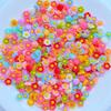 100/200Pcs Resin 3D Colorful Mini Flower Flatback Figurines Scrapbook Wedding Applique Nail Art Decor Crafts