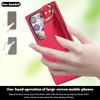 Hand Strap Kickstand Case pro Samsung Galaxy S23 24 Ultra S22 Plus Note 20 Fashion Vegan Kůže Skin Feeling Phone Coque Coque
