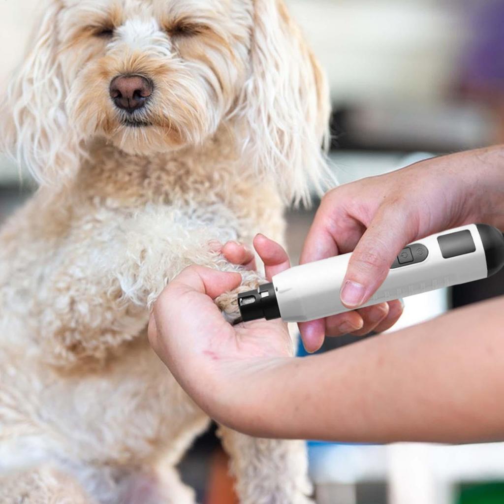Dog Nail Grinder Quiet Kitten Paws Trimmers USB Rechargeable Quiet 5-Speed Grinder Electric Paw Care Tool For Pets Dog Cat