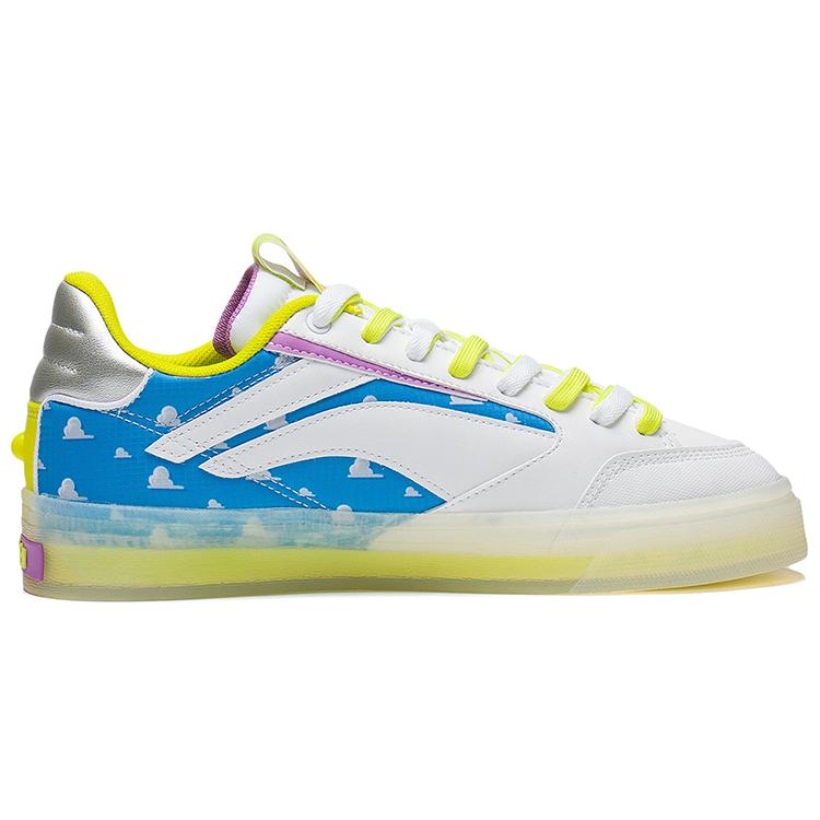 Disney X Li Ning Wave 180 Low Top Skateboard Shoes Men's White Yellow Alien Special Edition AECS033-1