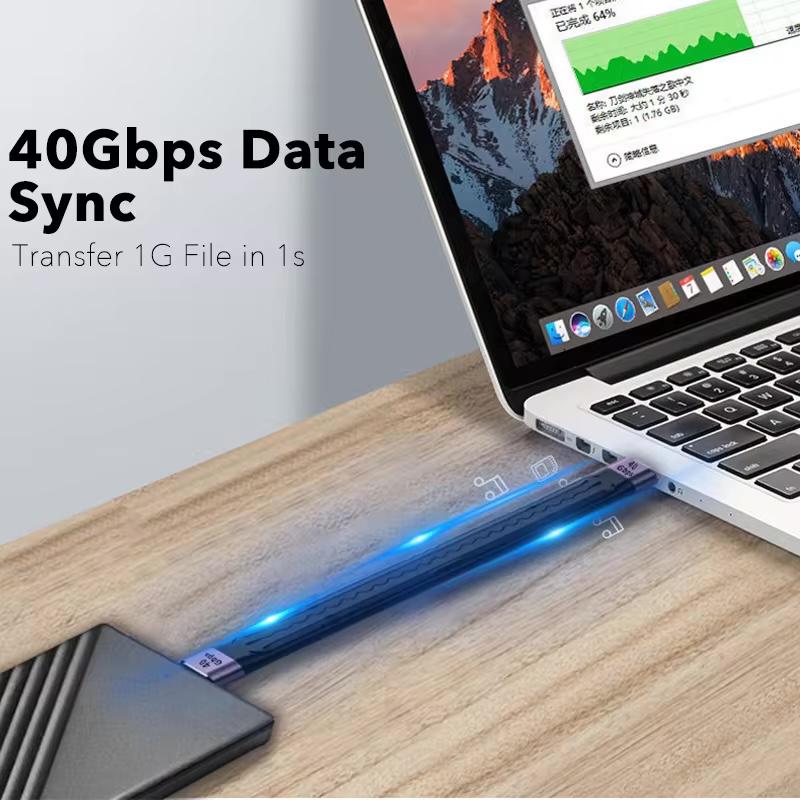 USB 4.0 Gen3 Data Cable PD 100W 5A Fast Charging USB C To Type C Cable Thunderbolt 3 4K@60Hz Cable USB Tipo C 40Gbps Data Cabel