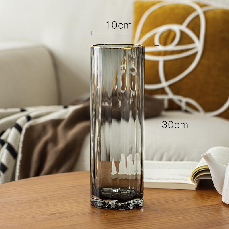 Elegant Small Glass Vase for Fresh Flowers - Perfect for Living Room or Dining Table Decor