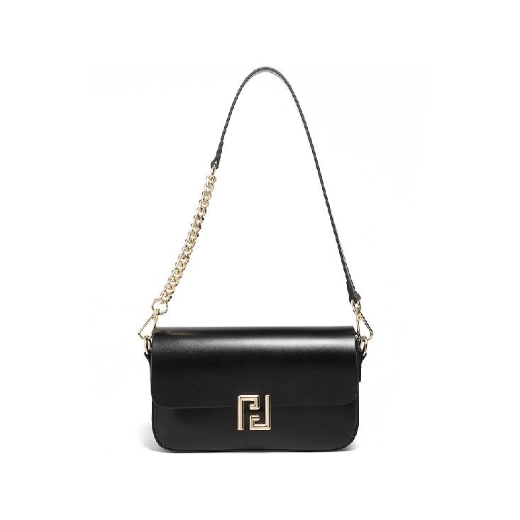 

Elegant women s bag 2025 new model genuine leather shoulder small square bag underarm women s handbag чёрный