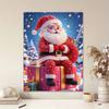 Pearl Painting DIY Kit Christmas Santa Claus Frameless Handmade Bead Canvas Art Creative Leisure Craft for Bedroom Living Room Festive Decor