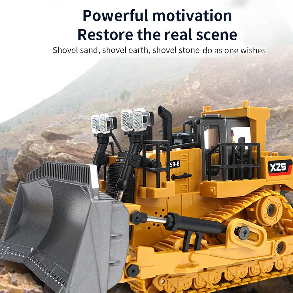 1:24 2.4G 9CH RC Buldozer găleată din aliaj RC Tractor Camion Vehicule de inginerie construcții cu unul