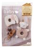 Hamanaka Organic Cotton Baby Craft Bear and Elephant Rattle Set Pieces Per Multi Kit, (2 Set) H434-514