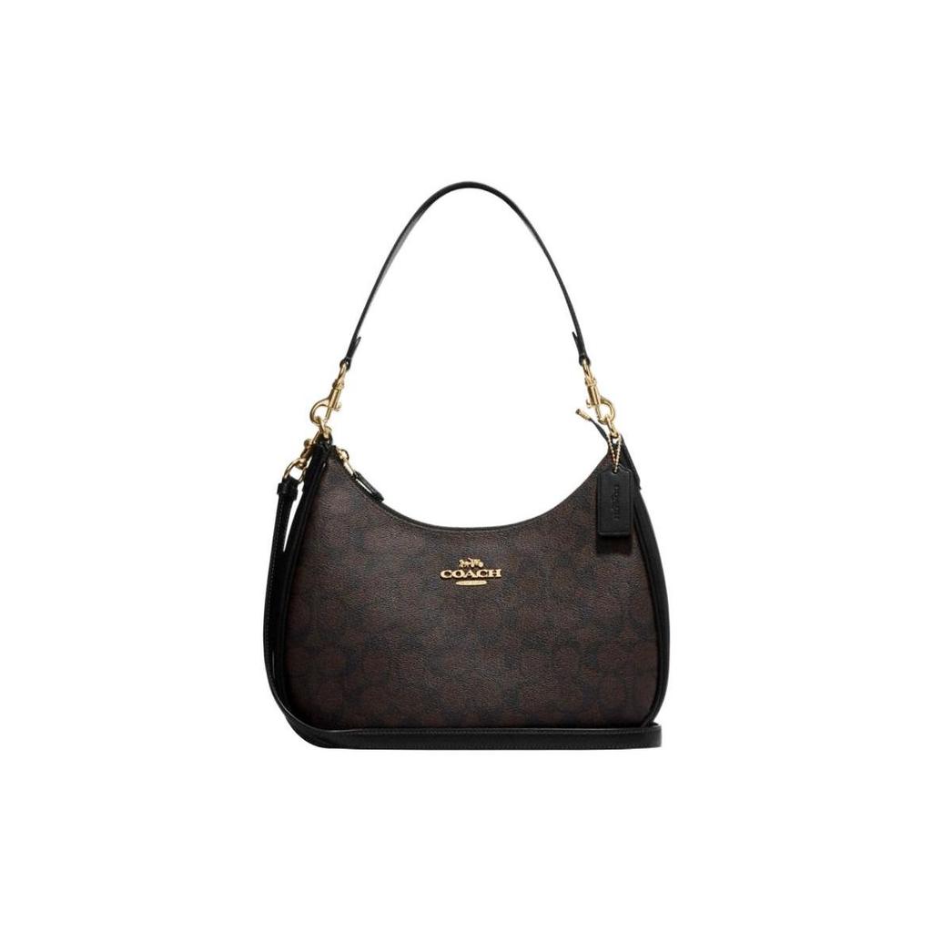 COACH Hobo Leather Saddle Bag , Handbag , Shoulder Bag Large Women's Black (Unisex) Shoulder Bags CK161 IMAA8